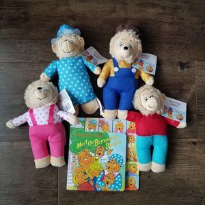 The Berenstain Bears Board Book and Set of 4 Plush